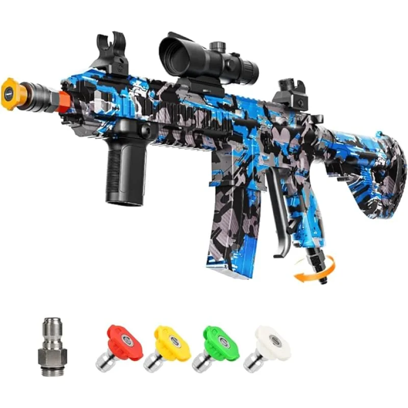 Pressure Washer Gun with Swivel3600 PSI High Pressure Spray Gun with 3/8" Quick Connect PlugFoam Cannon Compatible Power Washer Handle for Car, Home & Outdoor Cleaning (Blue)