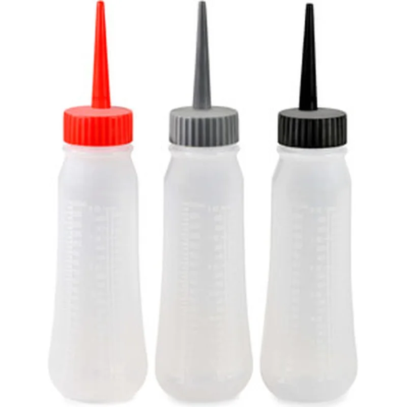 Product Club - 8 oz. Applicator Bottles - 3 Pack / Extra-long, Narrow Tips Are Perfect for Parting and Sectioning Hair to Precisely Apply Color