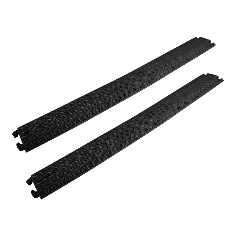 Pyle 40" Cable Wire Protector Cover Ramp for Floor Cord Safety, Black (8 Covers)