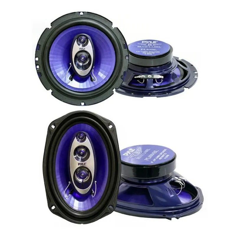 Pyle PL63BL 6.5" 360W 3-Way and PL6984BL 6x9" 400W 4-Way Car Coaxial Speakers