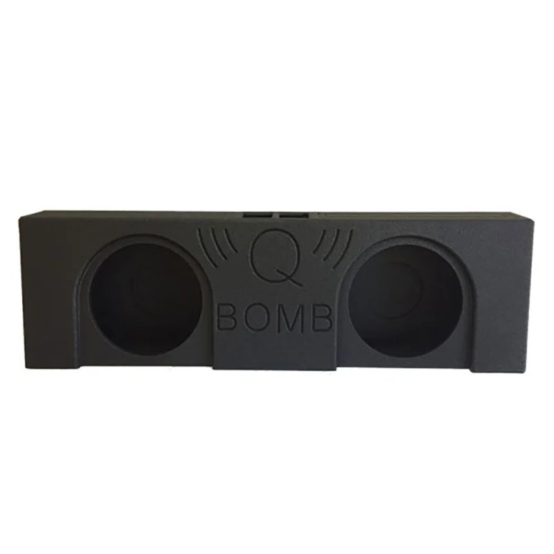 QPower QBomb Double 10 Inch Vented Subwoofer Speaker Box with Black Bed Liner