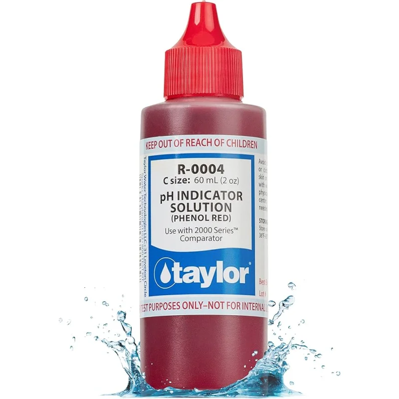 R-0004-C Phenol Red pH Indicator Solution by Taylor | 2 oz. Bottle
