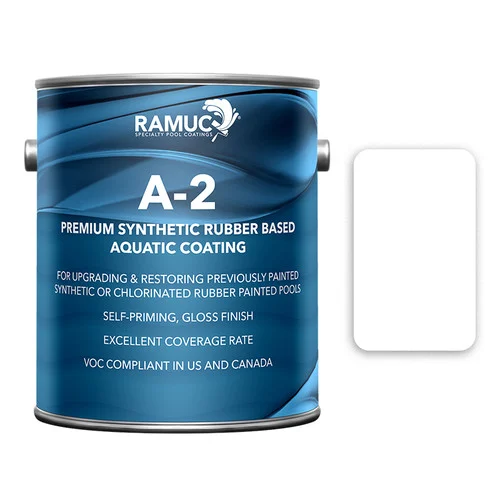 Ramuc White Type A-2 Synthetic Rubber-Based Swimming Pool Paint – 1 Gallon | 2962231101