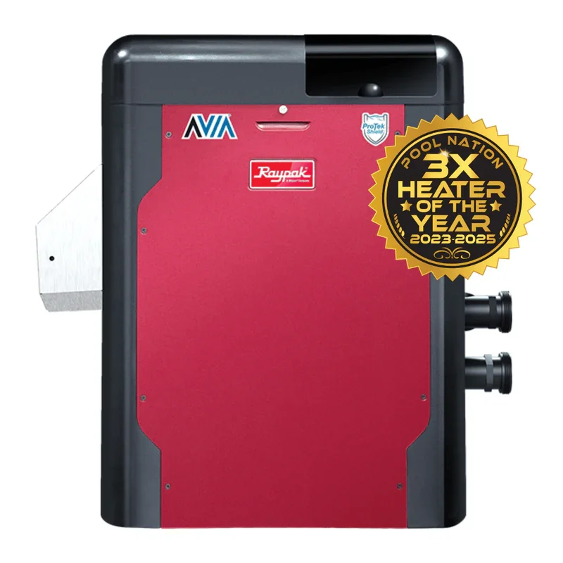 Raypak AVIA HD P-R404A-EN-N Low NOx Natural Gas Pool & Spa Heater, 399K BTU | 018045