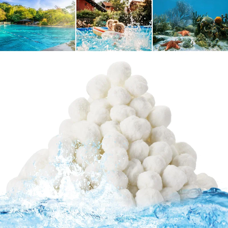 Redcoutt 3.1 Lbs Pool Filter Balls for Sand Filter, Reusable Eco-Friendly Filter Media for Sand Filter Pump, Replaces 100 Lbs Pool Filter Sand, Long-Lasting for Several Seasons