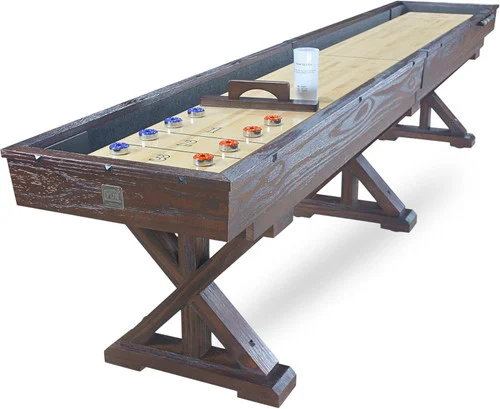 The Rockford 2-Piece 12′ Upstairs/Downstairs Shuffleboard Table – Espresso