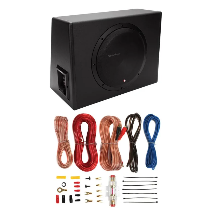 Rockford Fosgate P300-12 12" 300W Sealed Powered Subwoofer Sub Enclosure+Amp Kit