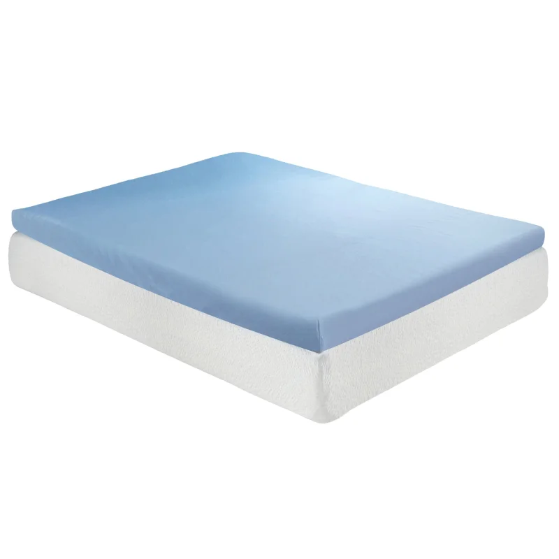 Roost Sleep Cool Cloud 3" Memory Foam Twin XL Mattress Topper with Cover, Blue