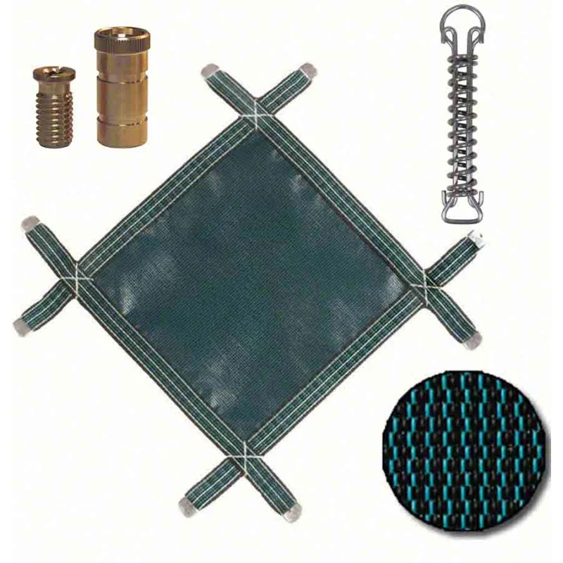 RuggedMesh Mesh Grecian Safety Pool Cover 20.5 x 39.5 Feet, 4 x 8 Feet Center End Step
