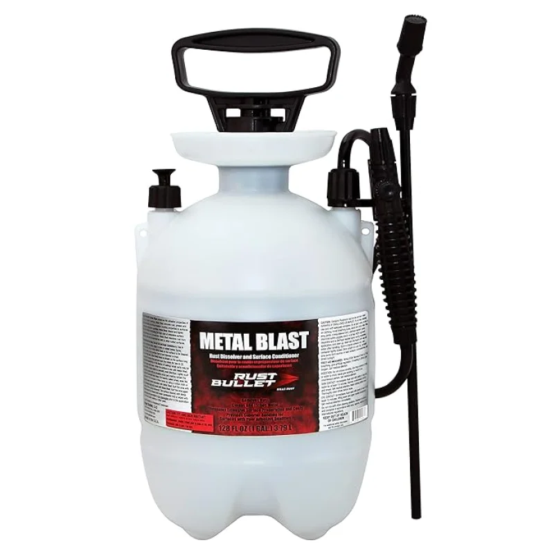 RUST BULLET Metal Blast - 1 Gallon Sprayer - Rust Remover & Metal Prep, Cleaner & Conditioner for Superior Adhesion, Eliminates Grease, Contaminants & Corrosion