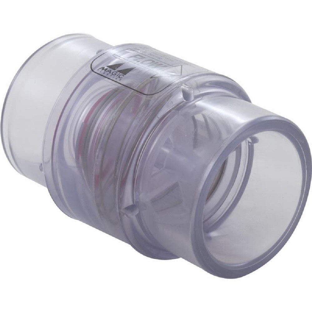 Magic Plastics 1.5" Slip x 2" Spigot Clear Check Valve - Part 0830-15CMagic Plastics 1.5" Slip x 2" Spigot Clear Check Valve - Part 0830-15C
