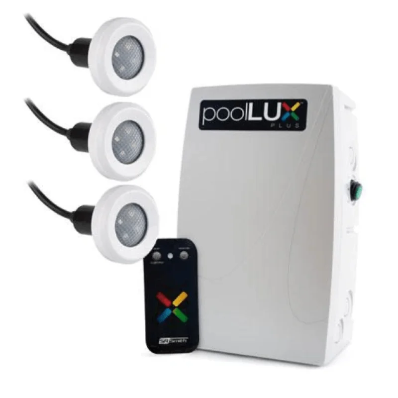 S.R. Smith poolLUX Plus2 Lighting System, 3 Treo Lights 80' Cord, 3TR-PLX-PL2