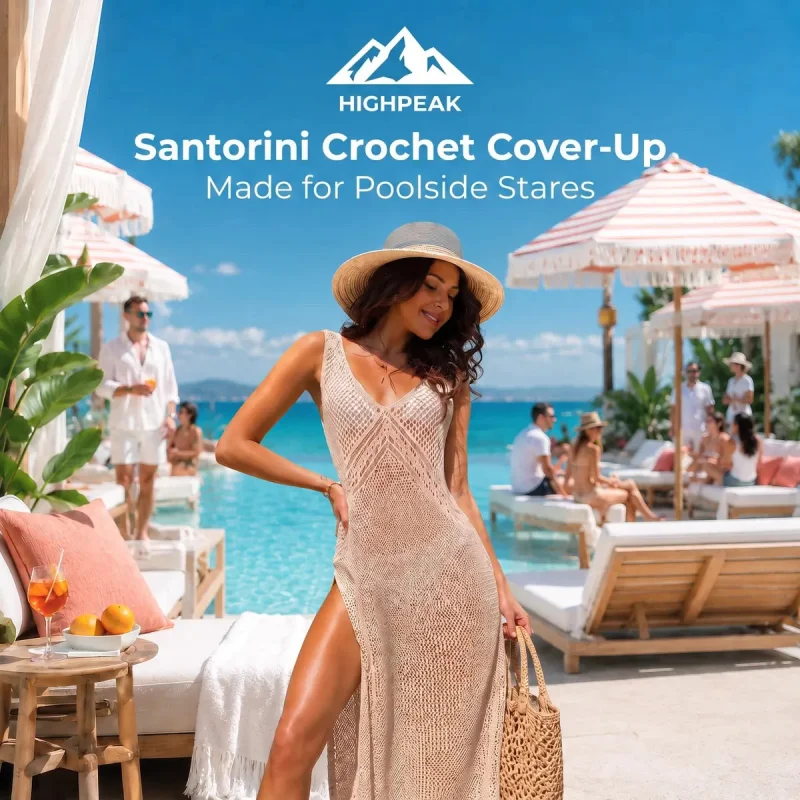 Santorini Crochet Cover-Up Apricot