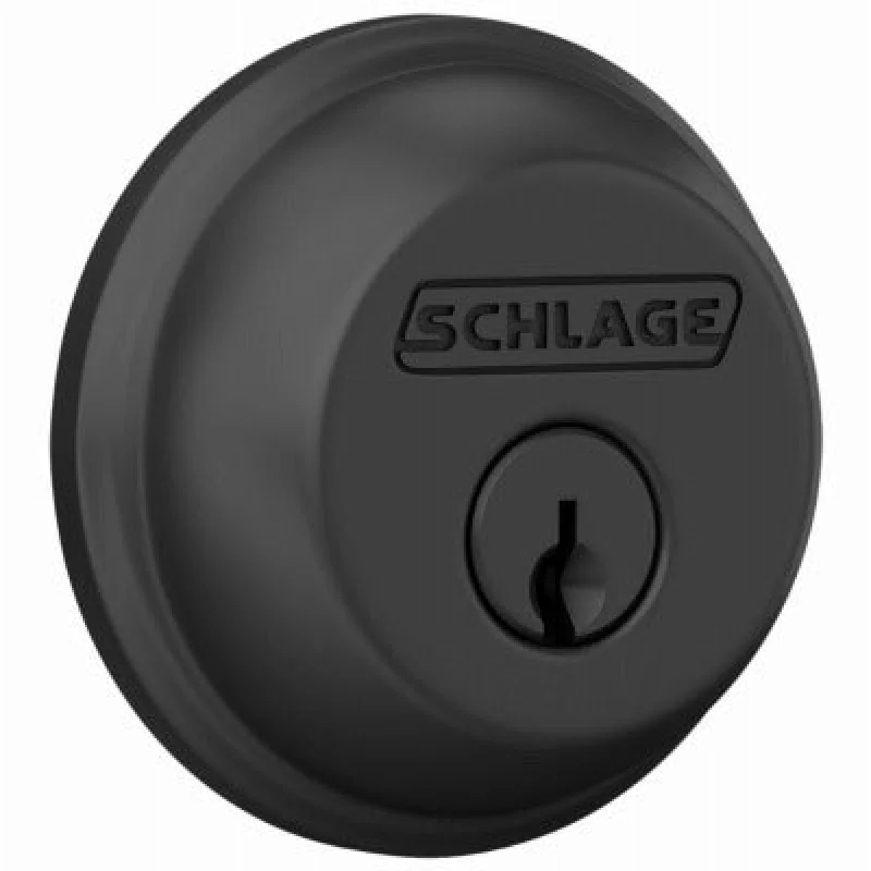 Schlage Lock Co B60NV622 Single Cylinder Deadbolt Matte Black