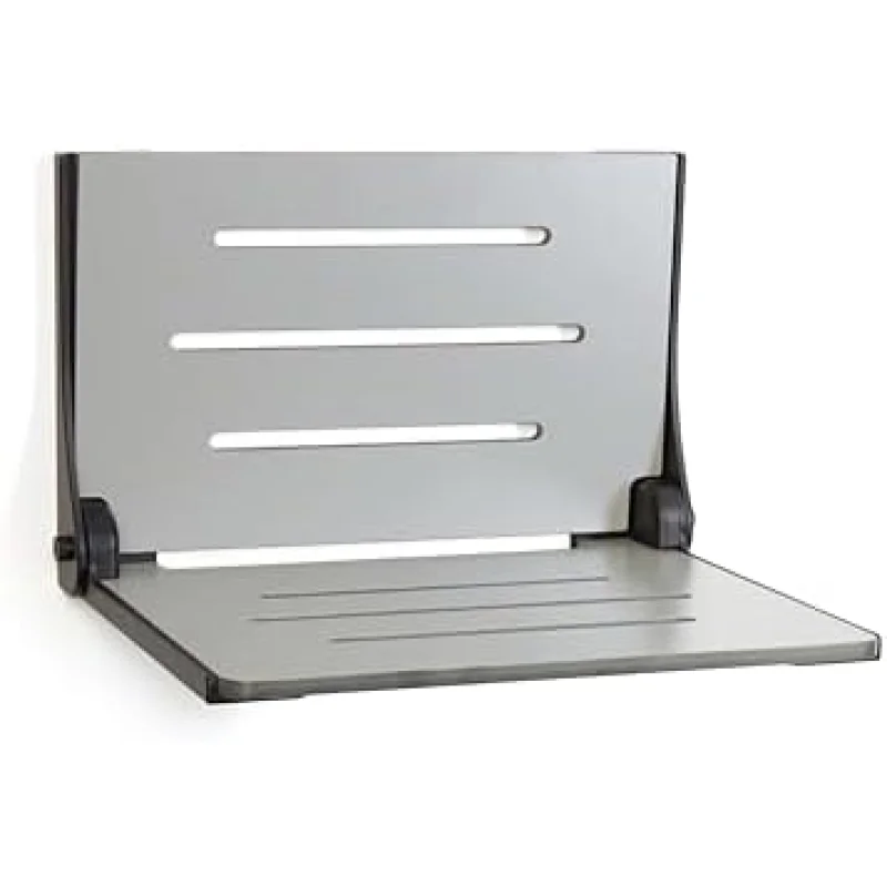 Seachrome SHAF-185155-PGS-S-MB Shower, Grey Seat with Matte Black Frame