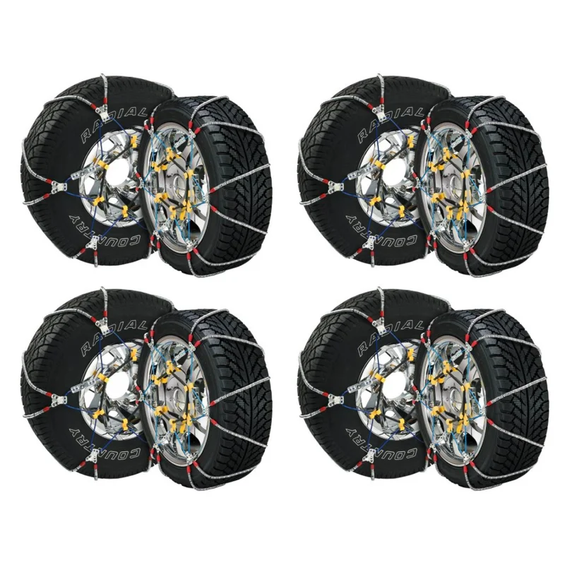 Security Chain SZ135 Super Z6 Car Truck Snow Radial Cable Tire Chain, 8 Pack