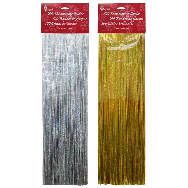 Set of 500 Shimmering Icicle Decorations