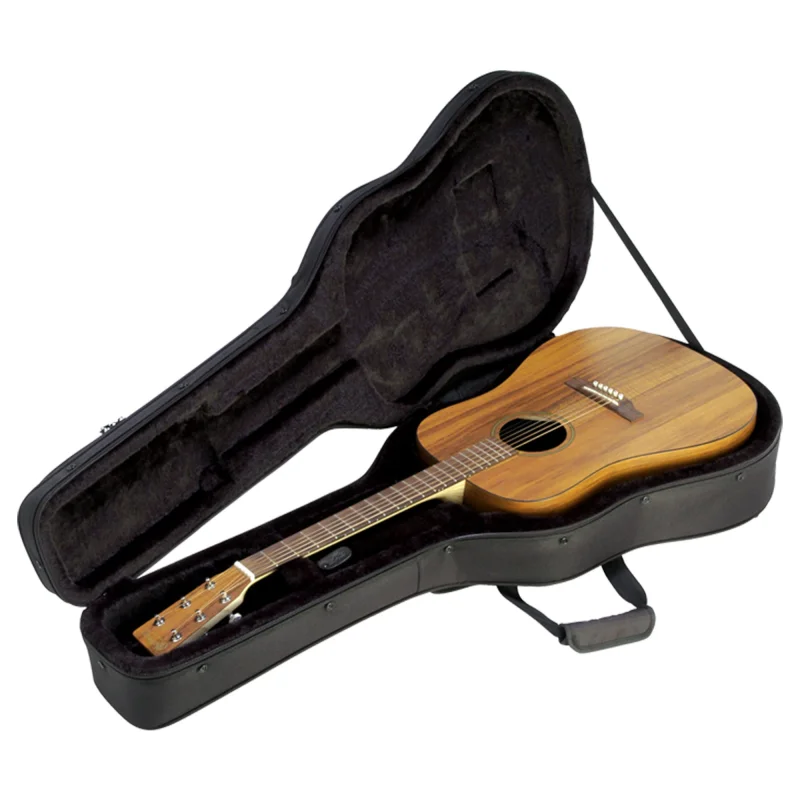 SKB Soft Case Travel Guitar Case for Dreadnought Acoustic Style Guitars, Black
