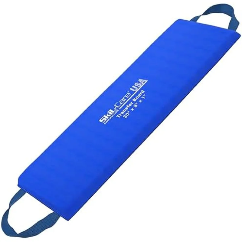 Skil-Care Transfer Board and Slide Board, 30"L x 8"W, 2 Reinforced Handles, Padded Slide Board for Transferring, Easy Move Assist for Senior & Disabled, 450LB Weight Capacity, 708170
