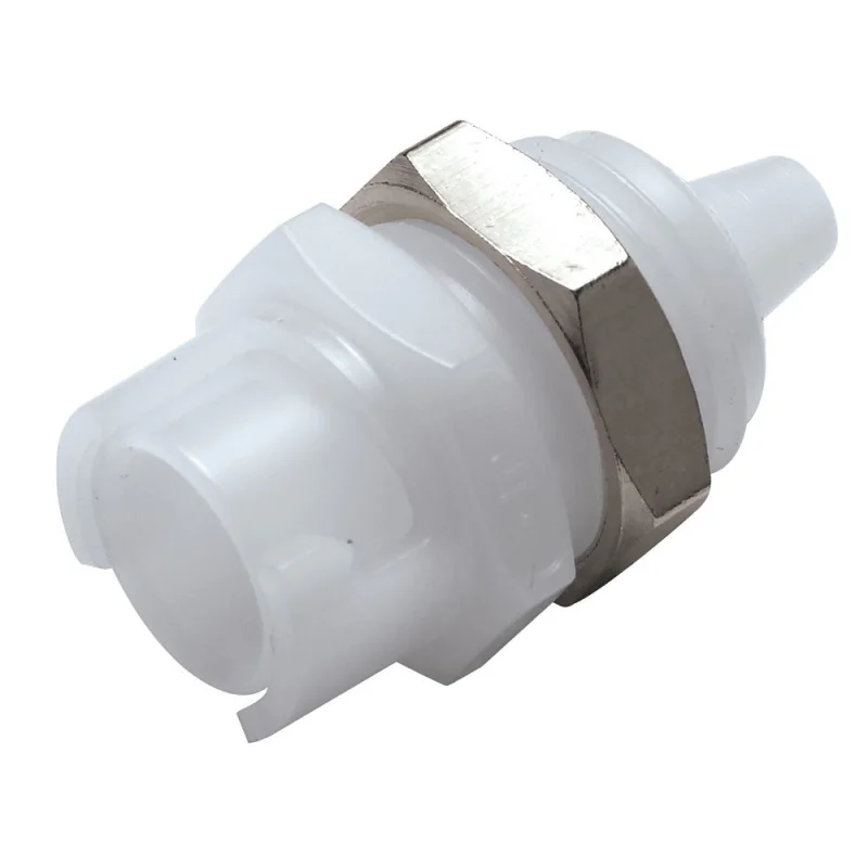 SMFPMD02 Valved Panel Mount Hose Barb Coupling Body 1/8 ID Barb