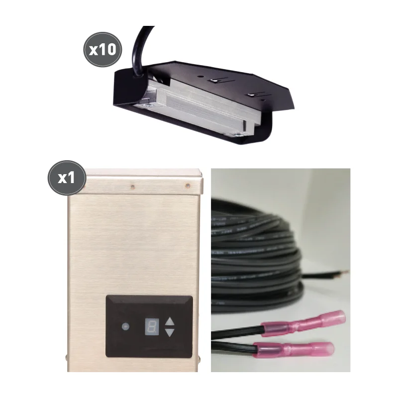 Sollos | 27815 | 12V - Ledge Light KitTextured Black with LED Lamps & 120W Transformer (7-10 Day Lead Time)