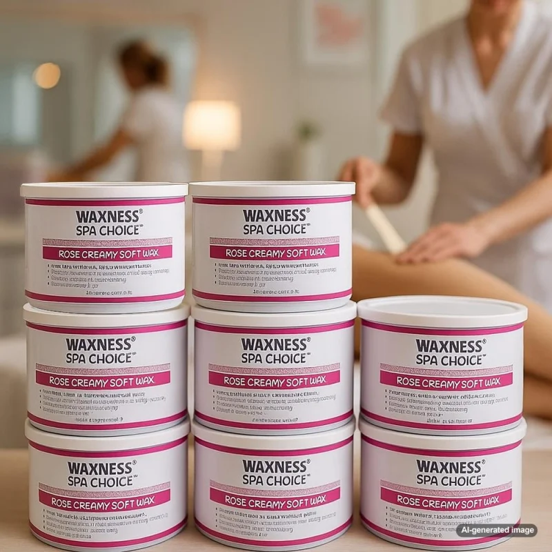 Spa Choice Rose Creamy Soft Wax Tin / Case of 8 - 14 oz. - 397 Grams per Can by Waxness