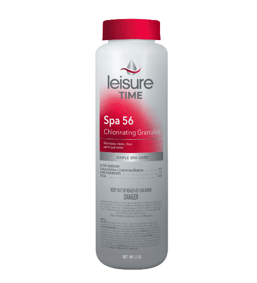 Leisure Time Spa 56 Chlorinating Granulars (56% Di-chlor) – 2 Pound (lb) Bottle