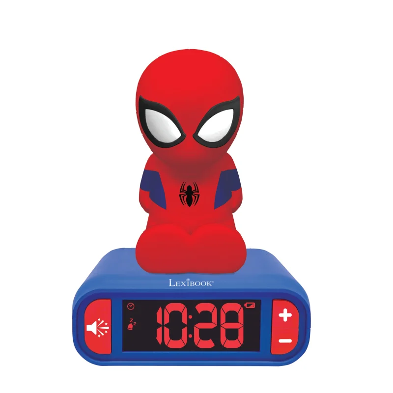 Spider-Man Digital Alarm Clock with Nightlight - Exciting Sound Effects