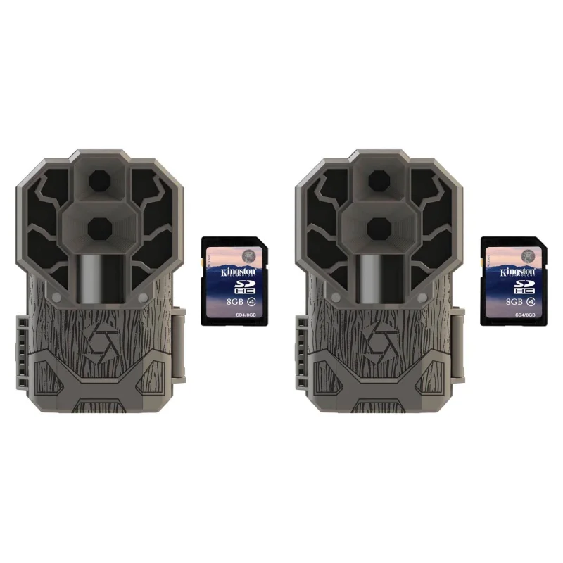 Stealth Cam 30MP High Res 4K HD No Glo Game Trail Camera, 2 Pack + 8GB SD Cards