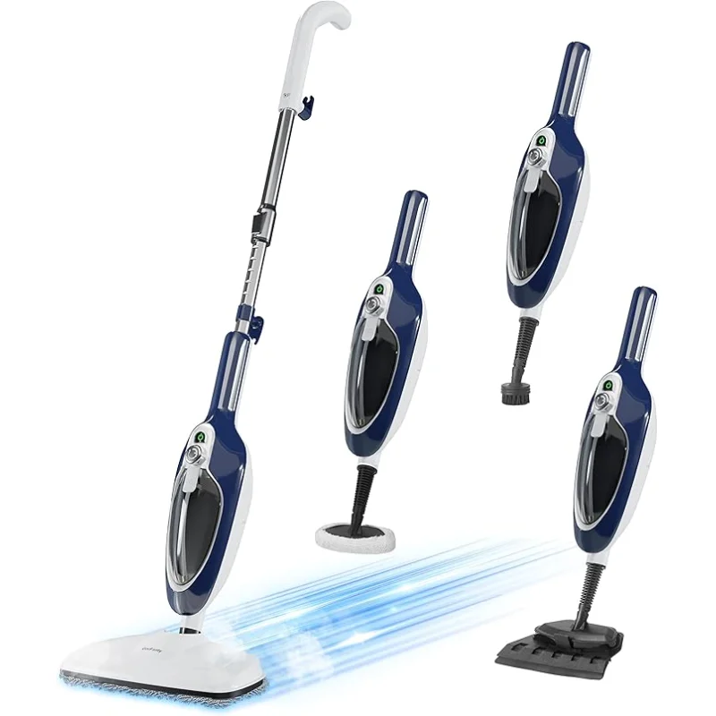 Steam Mop - 10-in-1 Floor Steamer Detachable MultiPurpose Handheld Steam Cleaner for Hardwood/Tile/Laminate All Floors Carpet Cleaning with 11 Accessories for Whole Home Use(Blue).