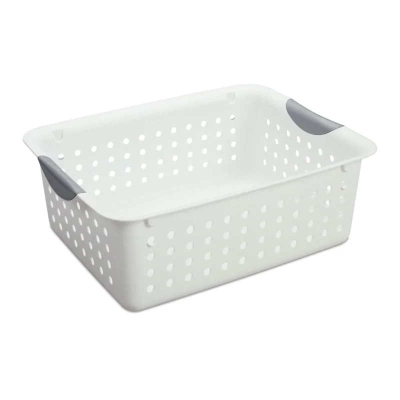Sterilite 16248006 Medium Ultra Plastic Storage Organizer Basket White (54 Pack)