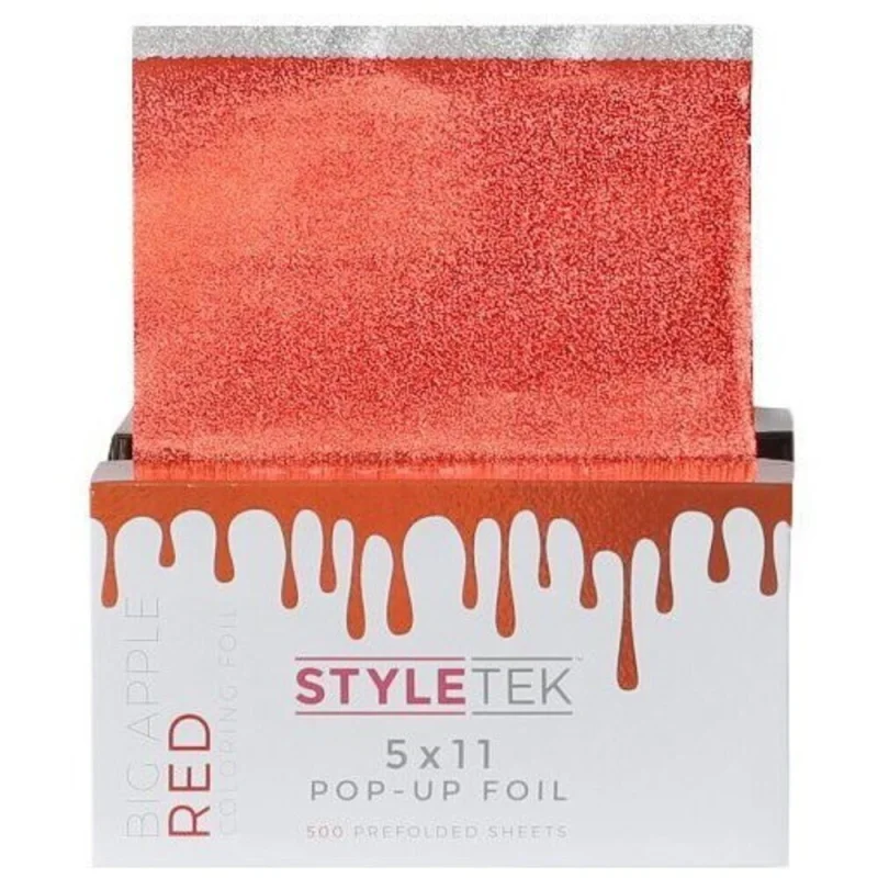 Style ek Colored Pop-Up Foil- 5" x 11" - 500 Sheets - Heavy Emboss - Big Apple Red