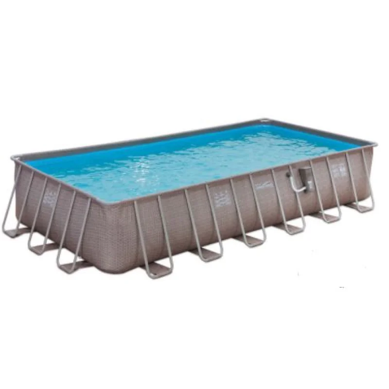 Summer Waves 24ft x 12ft x 52in Rectangle Above Ground Frame Swimming Pool Set