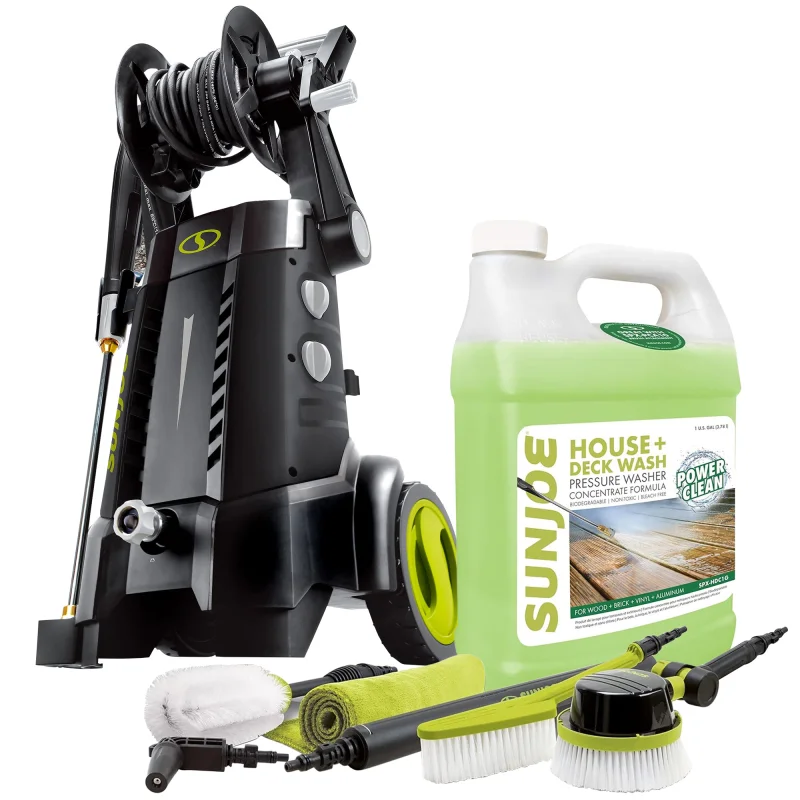 Sun Joe Corded Electric Pressure Washer, Auto Cleaning Kit & Concentrate Cleaner