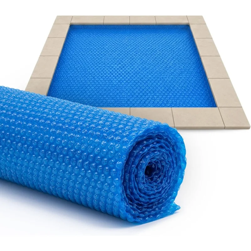 Sun2Solar Blue 7 ft x 14 ft Rectangle Solar Cover | 12 Mil | Heat Retaining Blanket for Rectangular Inground & Above Ground Swimming Pools | Sun Heats Pool | 1200 Series Bubble Heating Blankets