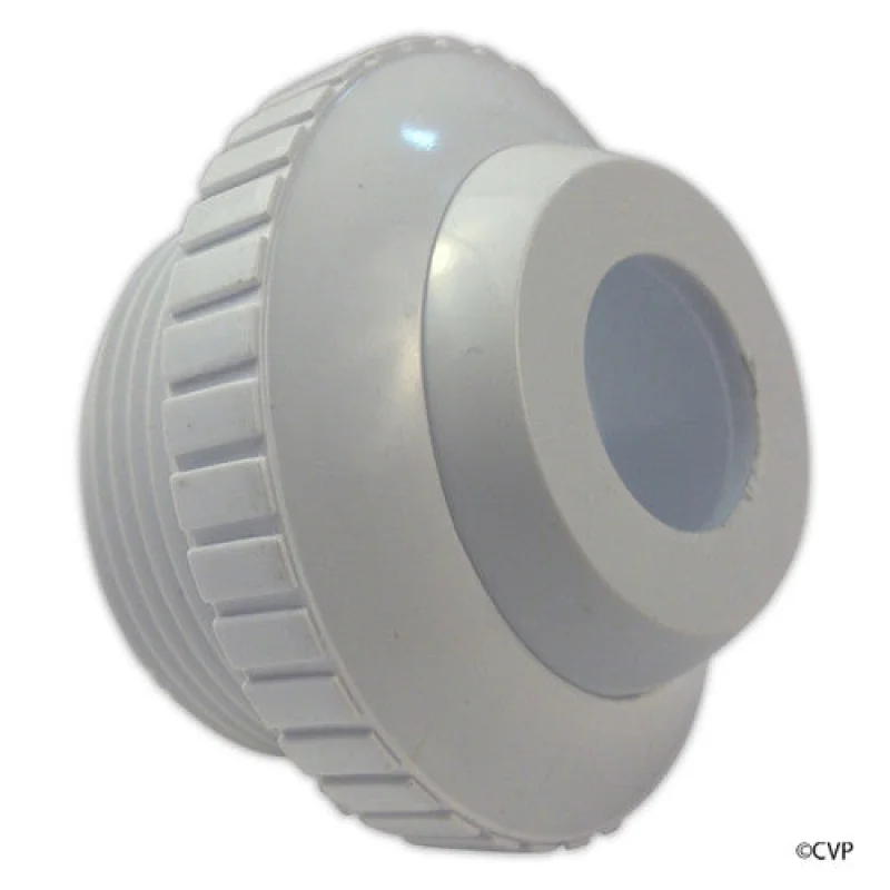 Super-Pro 1.5" MPT White Hydrostream Fitting with 0.5" Opening