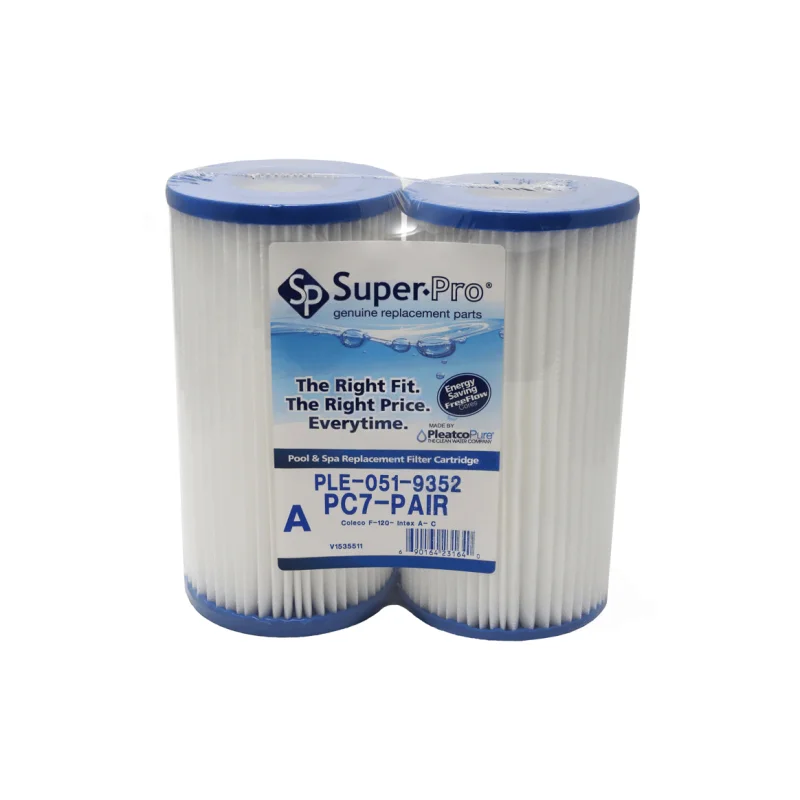 SUPER-PRO Pair 4.25" Diameter 5 SqFt Replacement Filter Cartridge