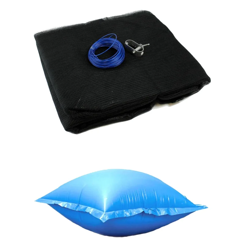 Swimline 12' Round Above Ground Leaf Net Pool Cover + Winter Closing Air Pillow