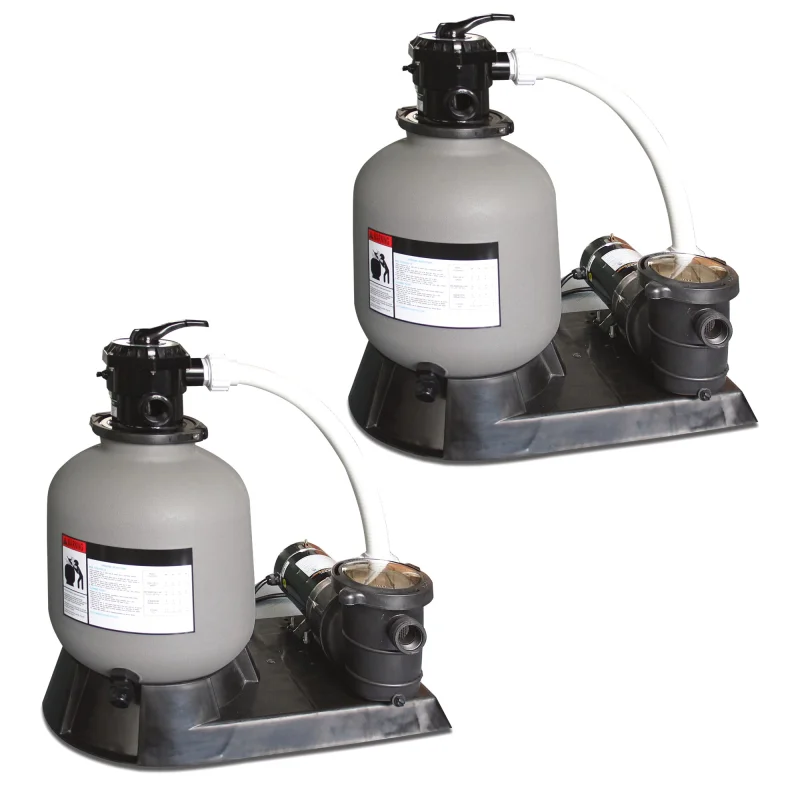 Swimline HydroTools 19 Inch Swimming Pool Sand Filter and Pump System(2 Pack)