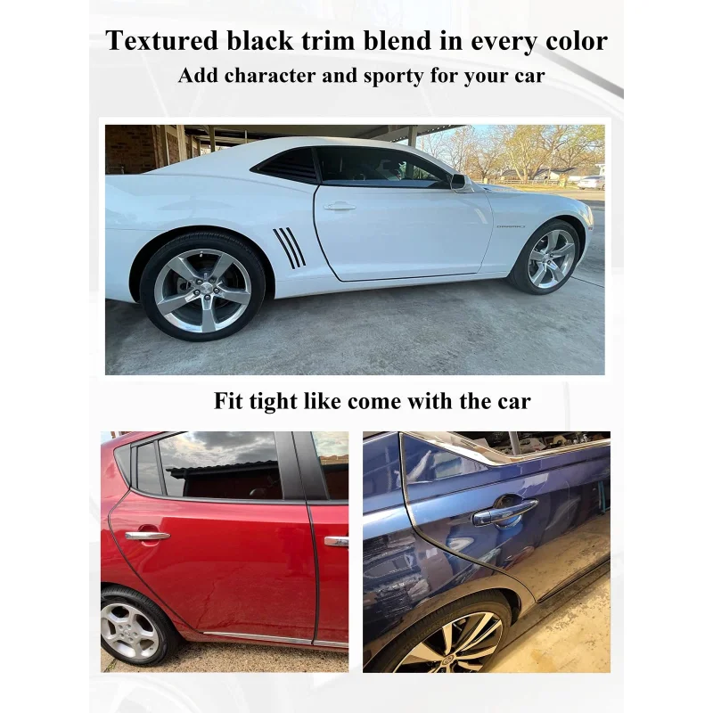 SYOAUTO 32Ft(10M) Door Edge Guard Black Car Guards Protector for Cars Rubber Auto Trim U Shape Build in Metal Sheet No Need Adhesive Easy to Cut Most