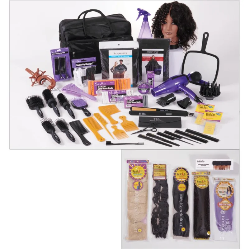 Textured Hair Kit 2025 by Training Kits - Equips Students With All The Necessary Tools For Training In an Advanced Level Cosmetology Program