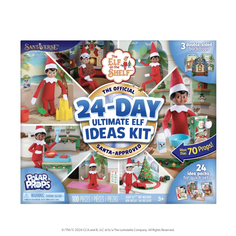 The Elf on the Shelf 24-Day Ultimate KitOfficial Elf Accessories with 70+ Props, Idea Cards, and BackdropsEasy Elf on The Shelf Ideas for KidsChristmas DecorationsScout Elf Not Included.