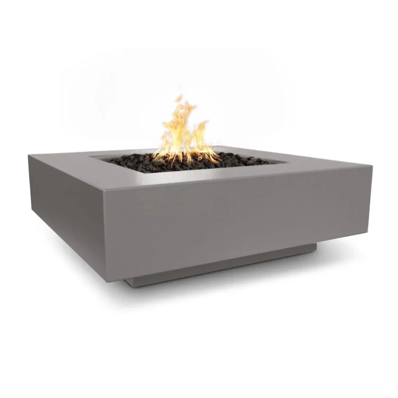 The Outdoor Plus Cabo Square Fire Pit - GFRC Concrete - 48" Black