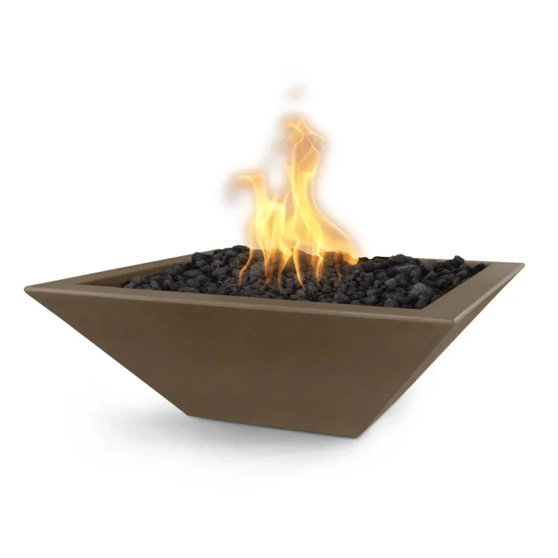 The Outdoor Plus Maya Fire Bowl - GFRC Concrete - 24" Black