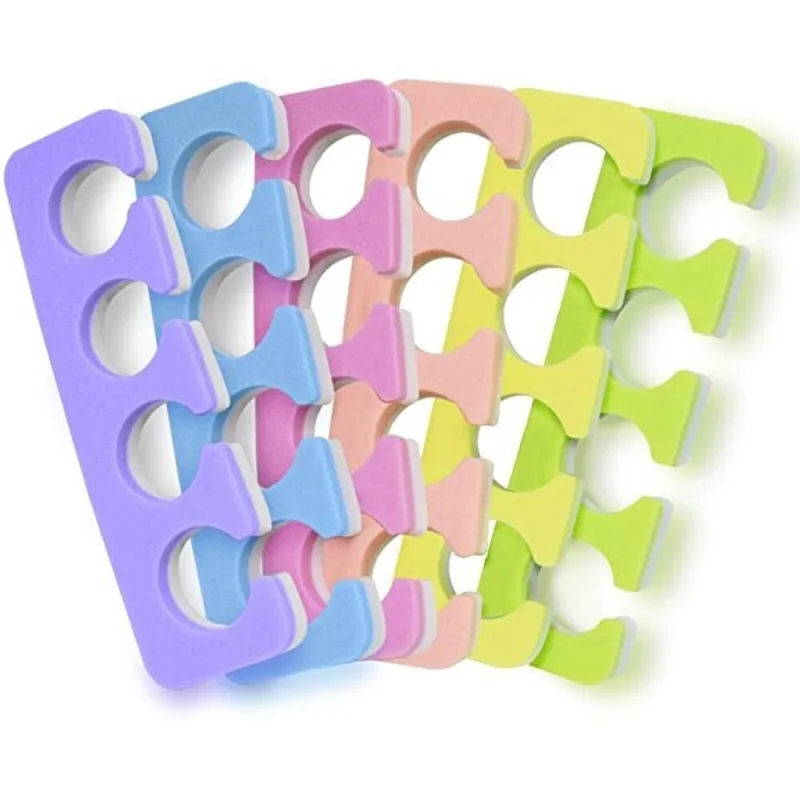 Toe Separators - Assorted Colors - Two Toned / Case of (6) 120 Pair Packs = 720 Pairs