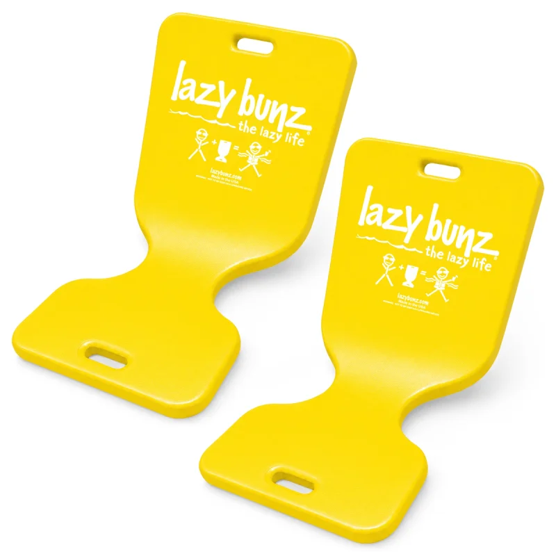 TRC Recreation Lazy Bunz Foam Saddle Swimming Pool Lounger Float, 2 Pack, Yellow