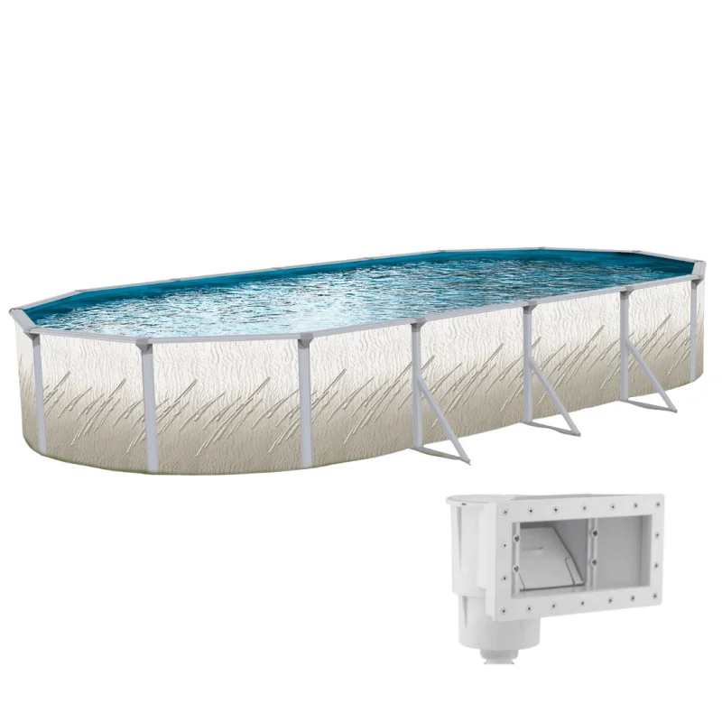 Trendium Pretium Esprit Oval Above Ground Pool Kit, 52" Wall Height, 6" Steel Top Rails
