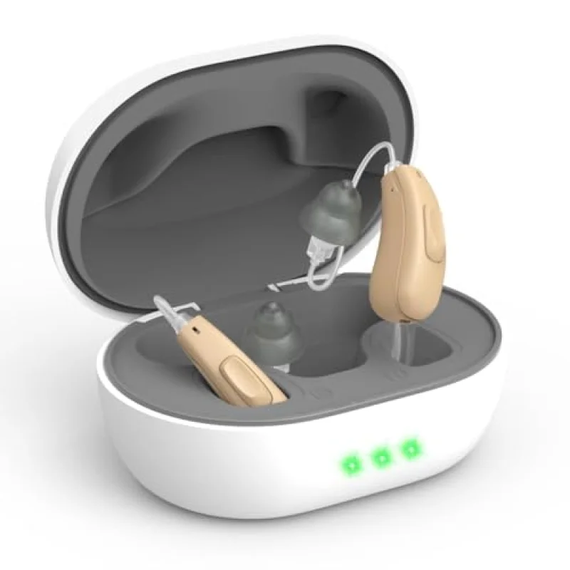 TrueSound11-Channel Rechargeable Hearing Aids for SeniorsWaterproof OTC Hearing Device with AI Noise Cancellation & Magnetic Charging Case