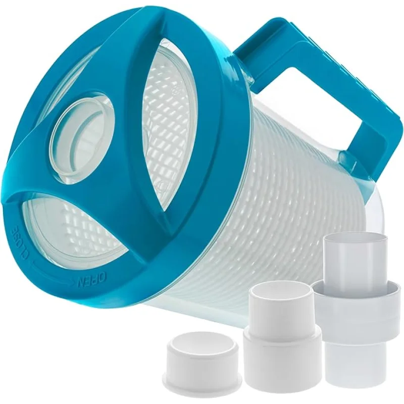 U.S. Pool Supply Pool Leaf Catcher - Inline Pool Leaf Canister, Vacuum for Inground Cleaner - Cleaning Filter Basket & Mesh Bag, Catch Leaves Debris, Compatible Replacement Part for Most Brands