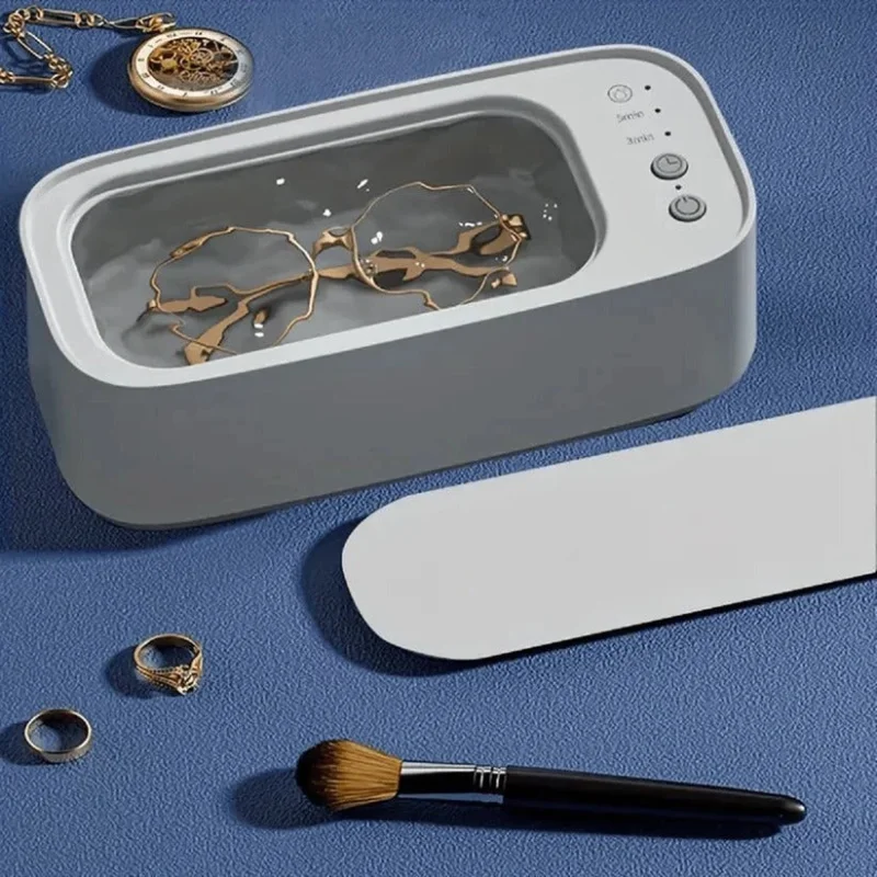 Ultrasonic Smart Cleaner | Deep Cleaning Device with Eco-Friendly Design | Rapid Cycle for Effortless Jewelry and Eyewear Care White